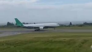 Watch: Ireland West Airport Knock welcomes aircraft after 10,000km trip