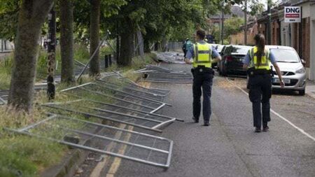 Fences along Grand Canal pulled down following protest