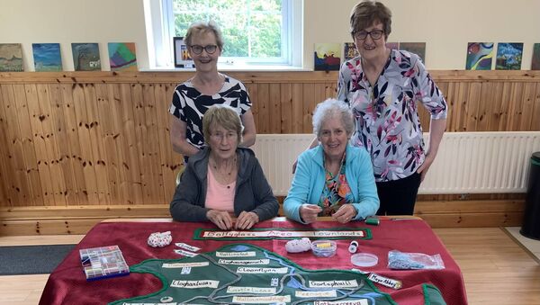 Ballyglass ladies Noreen Longworth, Mena Mahon and at back Rita Nestor and Nora Conroy working on a patchwork quilt with all the place names from the Ballyglass area. Missing from the photo are Sally Keane, Patricia Nestor and Niamh Naughton. Picture by Tom Quinn Ballyglass ladies Noreen Longworth, Mena Mahon and at back Rita Nestor and Nora Conroy working on a patchwork quilt with all the place names from the Ballyglass area. Missing from the photo are Sally Keane, Patricia Nestor and Niamh Naughton. Picture by Tom Quinn