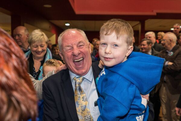 Michael Ring with his grandson Ben Bourke at the General Election count in the TF Royal Hotel in Castlebar in 2020. Picture: Keith Heneghan Michael Ring with his grandson Ben Bourke at the General Election count in the TF Royal Hotel in Castlebar in 2020. Picture: Keith Heneghan