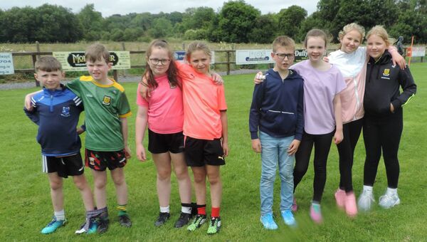 Boys and girls who took part in 3 legged race at Kilmovee Fun Day at Kilmovee Shamrocks GAA Grounds. Pic James Hunt Photography. Boys and girls who took part in 3 legged race at Kilmovee Fun Day at Kilmovee Shamrocks GAA Grounds. Pic James Hunt Photography.