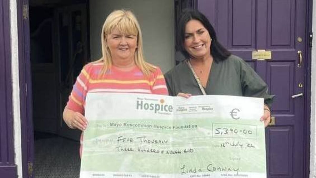 Local Notes: Proceeds of Sunflower Day in Belmullet presented to Mayo Roscommon Hospice.