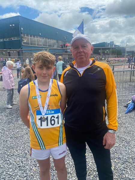 Eoin Jennings and his coach Padraic Joyce.