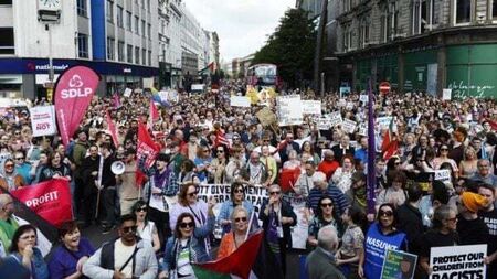 Up to 15,000 people take part in anti-racism rally in Belfast