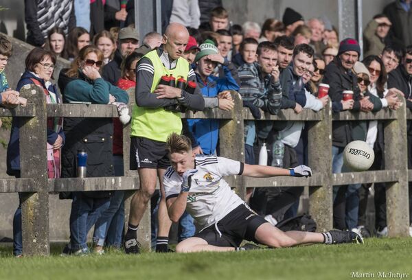 Kilmeena's Joey Smyth is braced for impact as he slides off the pitch during his side's epic victory over Moy Davitts in last year's county intermediate semi-final in front of a full house in Islandeady. Kilmeena will play Senior football for the first time ever this year Picture: Martin McIntyre Kilmeena's Joey Smyth is braced for impact as he slides off the pitch during his side's epic victory over Moy Davitts in last year's county intermediate semi-final in front of a full house in Islandeady. Kilmeena will play Senior football for the first time ever this year Picture: Martin McIntyre