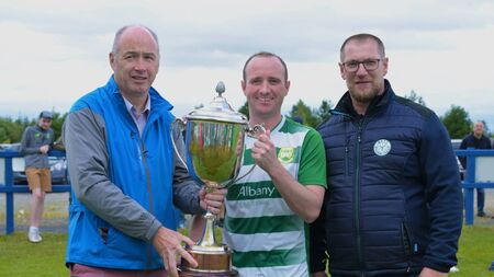 Celtic hit KK with a high-five after being crowned before kickoff