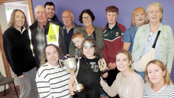 Aoife Grennan winners of the Michael McDermott Traditional Irish Dance Competition at Urlaur Pattern with members of the Grennan family. Pic James Hunt Photography. Aoife Grennan winners of the Michael McDermott Traditional Irish Dance Competition at Urlaur Pattern with members of the Grennan family. Pic James Hunt Photography.