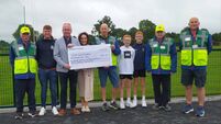 Local Notes: Presentation of cheque from Kilbeagh Community First Responders and Charlestown Bord na nOg towards the Dillon Quirke Foundation.