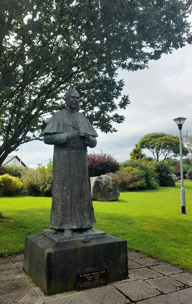 A statue of the Rosary Priest in the Fr Peyton Centre in Attymass. A statue of the Rosary Priest in the Fr Peyton Centre in Attymass.