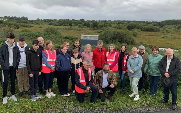 Some of the attendees at the opening of the Sand Martin Wall in the Clogher Bog Walks. Picture: Tom Quinn Some of the attendees at the opening of the Sand Martin Wall in the Clogher Bog Walks. Picture: Tom Quinn