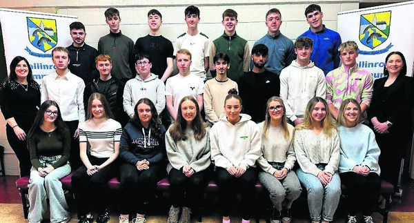 Students from the Class of 2024 at Ballinrobe Community School who each received over 500 points in their Leaving Cert.