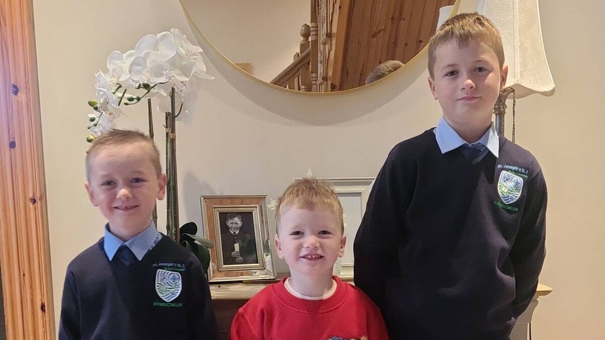 Local Notes: Dara Judge's first day in junior infants class at Bonniconlon NS. 