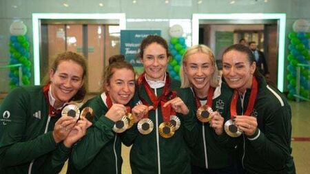 Joyous scenes as Irish athletes welcomed home from Paralympic Games