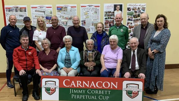 A large group of Carnacon Ladies GAA supporters pictured at Carnacon Centre on the occasion of the presentation of the Jimmy Corbett Perpetual Cup for the senior ladies championship to Mayo Ladies LGFA. Picture by Tom Quinn A large group of Carnacon Ladies GAA supporters pictured at Carnacon Centre on the occasion of the presentation of the Jimmy Corbett Perpetual Cup for the senior ladies championship to Mayo Ladies LGFA. Picture by Tom Quinn