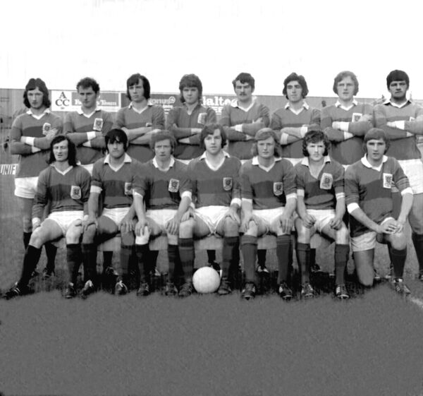 The Mayo team that lined out in the 1974 All-Ireland U21 Final replay at Croke Park. Back row, from left: JP Kean, Des McGrath, Ted Webb, Ivan Heffernan, Con Moynihan, Ger Farragher, Seamus Reilly, John. O’Mahony. Front, from left: Mick 'Tick' Higgins, Richie Bell, Adrian Durkin, Johnny Culkin (captain), Ger Feeney, Mick Moloney, Michael Flannery.
