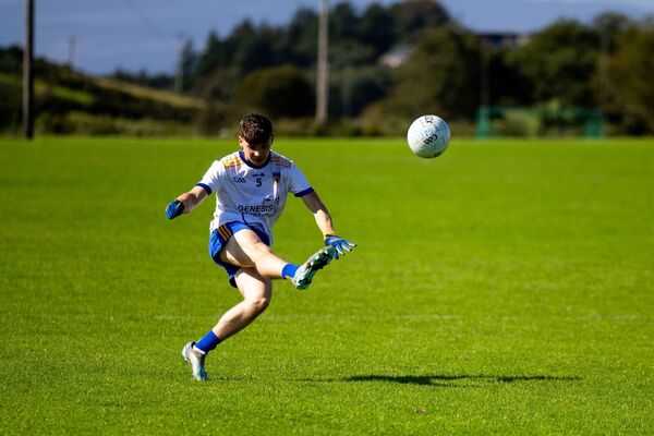 Eastern Gaels wing-back Darren Concannon lets fly. Picture: James Osborne Eastern Gaels wing-back Darren Concannon lets fly. Picture: James Osborne
