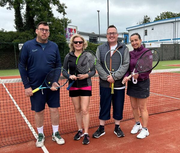 Mixed Doubles 5 winners, Robert Young and Carmel Tuffy, with runners up, Jonathan Kelly and Mary Dunne.