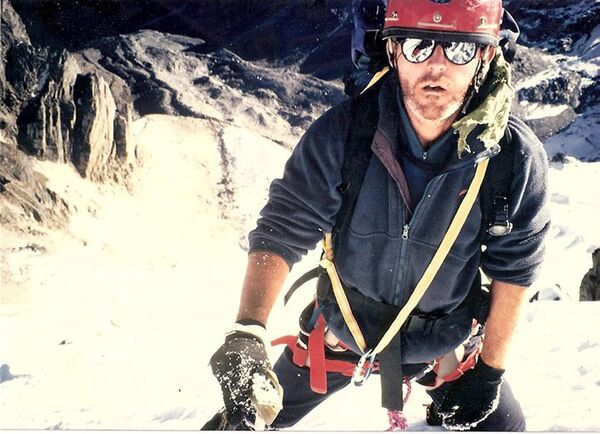 Kevin pictured on a climb up the Himalayas in 1993.