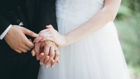 Wedding bells: Couple celebrate their marriage in Mayo church