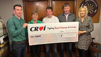 Local Notes: McLoughlin family, Charlestown, present €17,000 cheque to Croi following the Eugene McLoughlin Memorial Run.