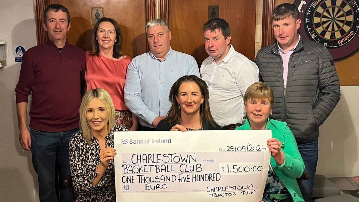 Local Notes: McLoughlin family present cheques to Charlestown Basketball and Swimming Pool committees.