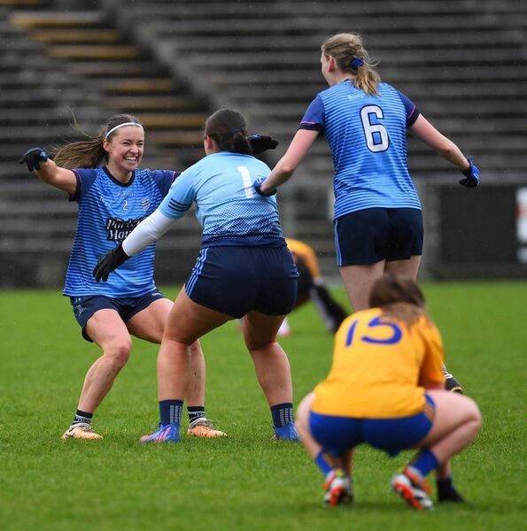 Agony and Ecstasy: Westport and Knockmore footballers share contrasting emotions at the final whistle of the LGFA Mayo Ladies SFC final at Hastings Insurance MacHale Park last Sunday. Picture: David Farrell Photography Agony and Ecstasy: Westport and Knockmore footballers share contrasting emotions at the final whistle of the LGFA Mayo Ladies SFC final at Hastings Insurance MacHale Park last Sunday. Picture: David Farrell Photography