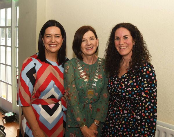 Pictured at the recent Ballina Soroptimist Club soirée in the Kennedy Glasgow Centre, The Quay, Ballina were, from left, club members Siobhan Calleary, Marian Murphy (Ballina Soroptimist Club President) and Geraldine McKenzie. The afternoon event was in aid of Inis Aoibhinn Cancer Care West, Galway.