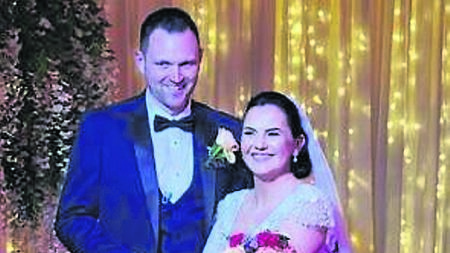 Best wishes: Couple celebrate recent wedding
