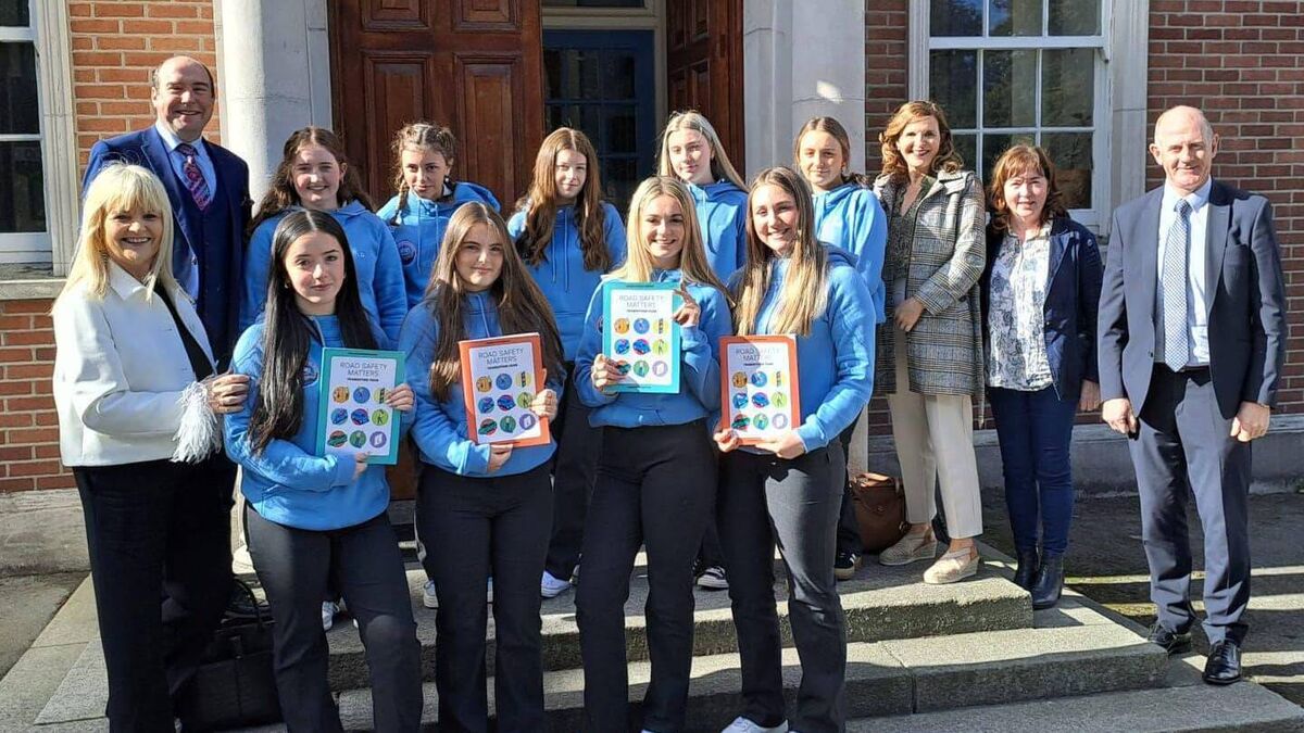 Local Notes: Transition year students from St Brendan's College, Belmullet, attend the launch of the Transistion Year Road Safety programme.