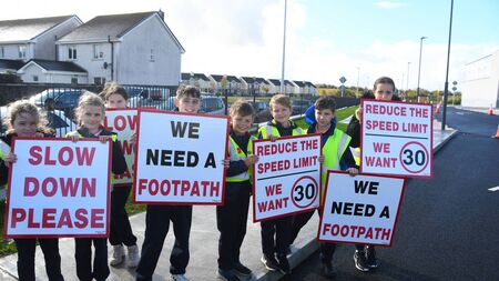 Ballina students stage roadside protest