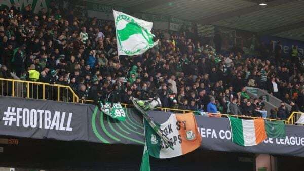 Man arrested following disorder at Larne clash with Shamrock Rovers in Belfast