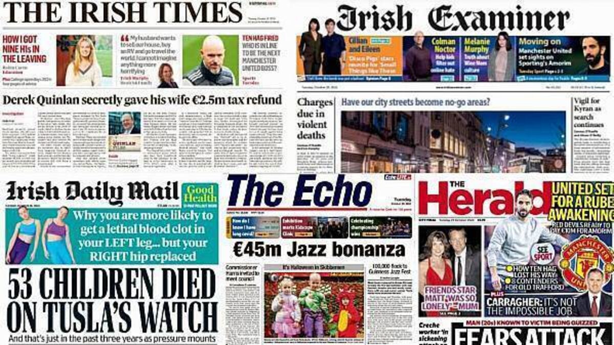 What the papers say: Tuesday's front pages