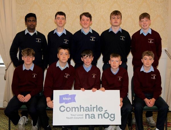 Students from St Colman's College in Claremorris are pictured at the Mayo Comhairle na nÓg annual Conference, organised by Foróige in partnership with Mayo County Council and held at The Ivy Tower Hotel, Castlebar. Picture: Trish Forde Students from St Colman's College in Claremorris are pictured at the Mayo Comhairle na nÓg annual Conference, organised by Foróige in partnership with Mayo County Council and held at The Ivy Tower Hotel, Castlebar. Picture: Trish Forde