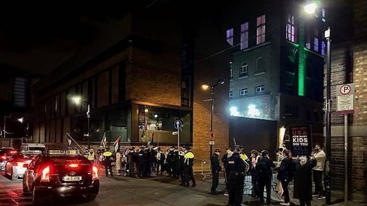 Pro-Palestine protest for US election event at Guinness Storehouse