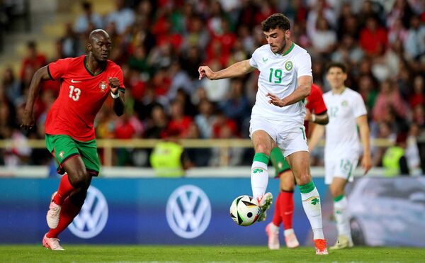 International Friendly, Aveiro Municipal Stadium, Portugal 11/6/2024 Portugal vs Republic of Ireland Tom Cannon of Ireland Mandatory Credit ©INPHO/Ryan Byrne