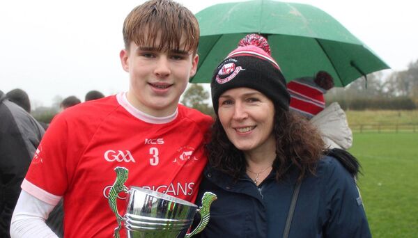 Tiernan O'Toole and his mother Monica O'Toole pictured at the Connacht GAA Centre of Excellence in Bekan following Ballintubber's 1-7 to 1-5 win over Westport in the U15 Division 1 Grading League final. Pic: Ballintubber GAA Tiernan O'Toole and his mother Monica O'Toole pictured at the Connacht GAA Centre of Excellence in Bekan following Ballintubber's 1-7 to 1-5 win over Westport in the U15 Division 1 Grading League final. Pic: Ballintubber GAA