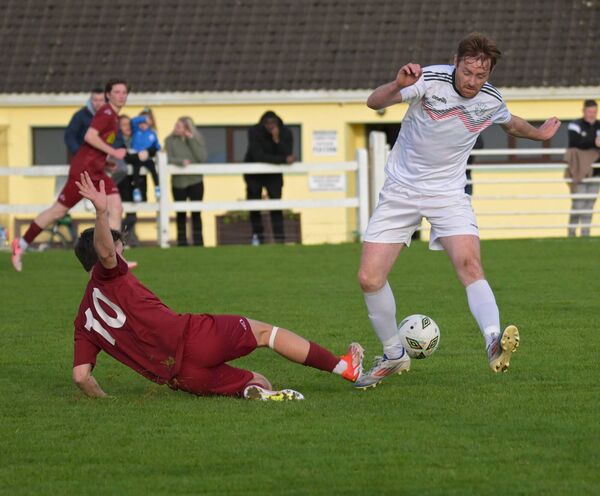 Niall Brennan skips past Galway’s Aaron Neary. Niall Brennan skips past Galway’s Aaron Neary.