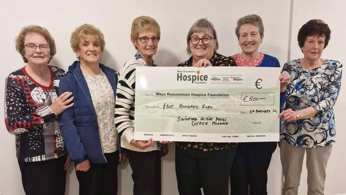 Local Notes: Swinford Active Minds raise €500 for Mayo Roscommon Hospice.