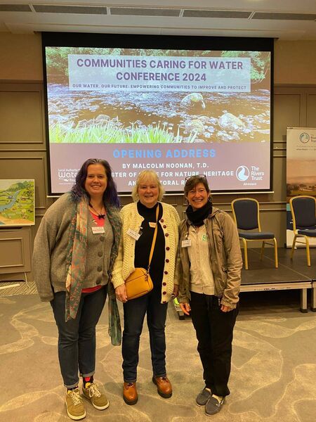 Shadow Rasmussen, Merrilyn Finn and Laura Dinraths of Ballyhaunis Tidy Towns at a recent national water quality conference.