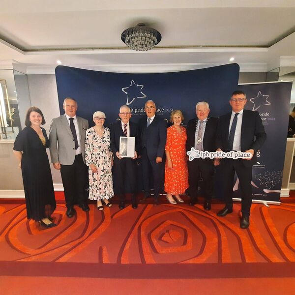 Members of the Ballina Community Garden with the elected members and officials from Mayo County Council at the recent All-Ireland Pride of Place Awards in Co Monaghan. Ballina Community Garden was nominated in the Social Inclusion category. 