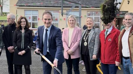 Dillon turns sod for school extension