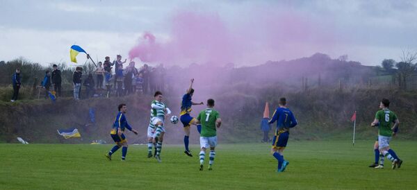 The ‘Cloonfad Ultras’ added a real cup atmosphere during the FAI Junior Cup tie between Cloonfad United and Castlebar Celtic. The ‘Cloonfad Ultras’ added a real cup atmosphere during the FAI Junior Cup tie between Cloonfad United and Castlebar Celtic.