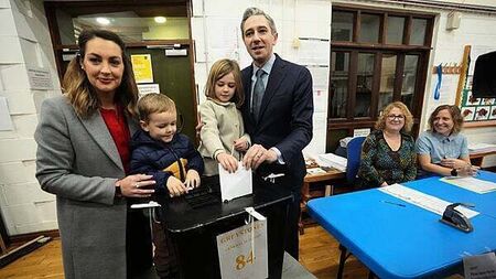 Taoiseach casts vote with his family early as General Election under way