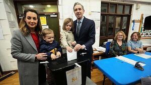 Taoiseach casts vote with his family early as General Election under way Taoiseach casts vote with his family early as General Election under way