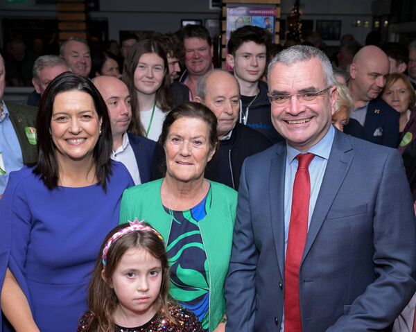 Dara Calleary with family members after being elected on the 8th count. Photo by: John Corless Dara Calleary with family members after being elected on the 8th count. Photo by: John Corless