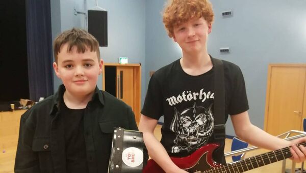 Jack Reidy (left), from Lough Talt, will be on bodhrán and Liam Curran, from Geevagh, will be on electric guitar.