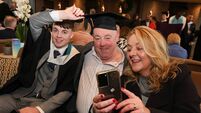 Congratulations: Mayo man celebrates recent graduation with family