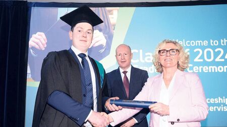 Congratulations: Mayo company congratulates worker on recent graduation