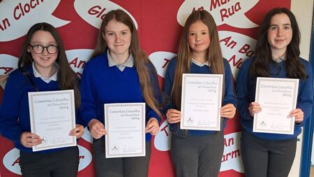 Local Notes: Oireachtas Certificates were awarded to students of Scoil Bhreandain na hEachleime.