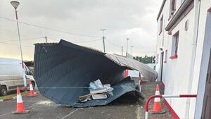 Mayo GAA clubhouse severely damaged from Storm Darragh Mayo GAA clubhouse severely damaged from Storm Darragh